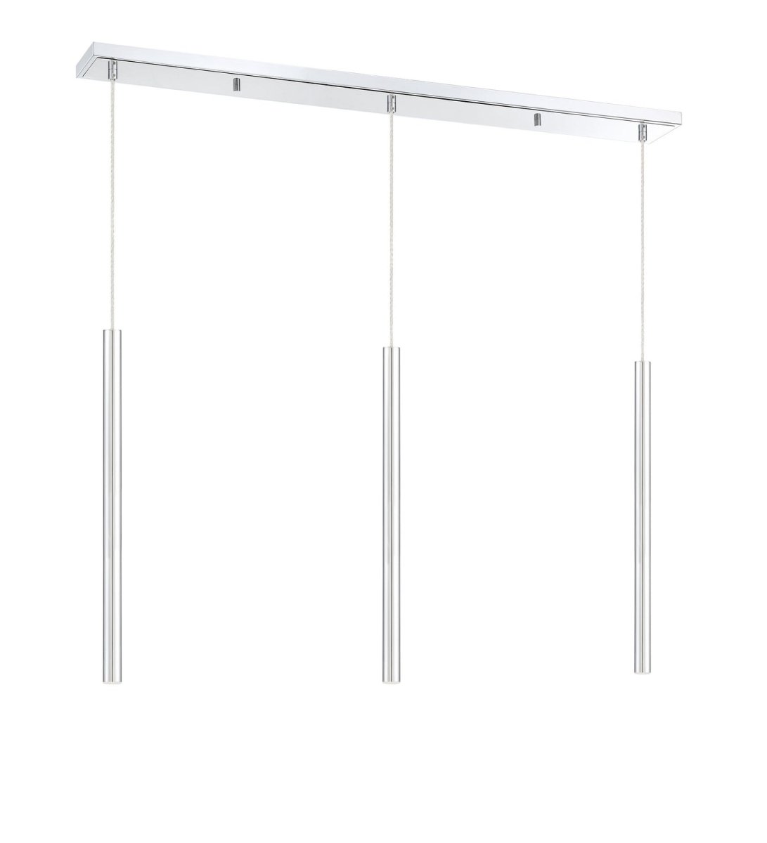 Suspension linéaire Forest — 3 lumières - Chrome Blanc mat 24" by Z-Lite | Luminaires & cie