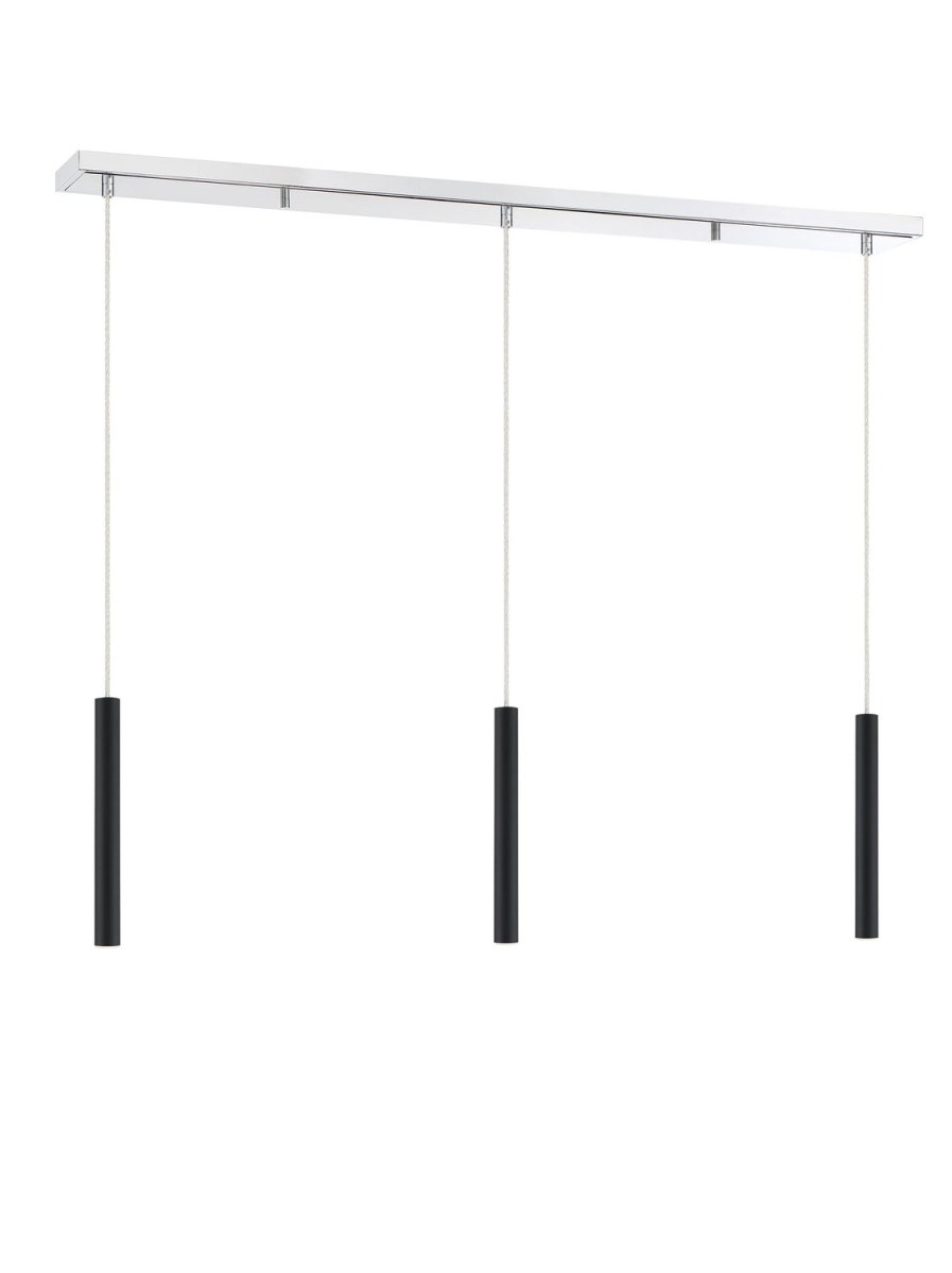 Suspension linéaire Forest — 3 lumières - Chrome Blanc mat 24" by Z-Lite | Luminaires & cie