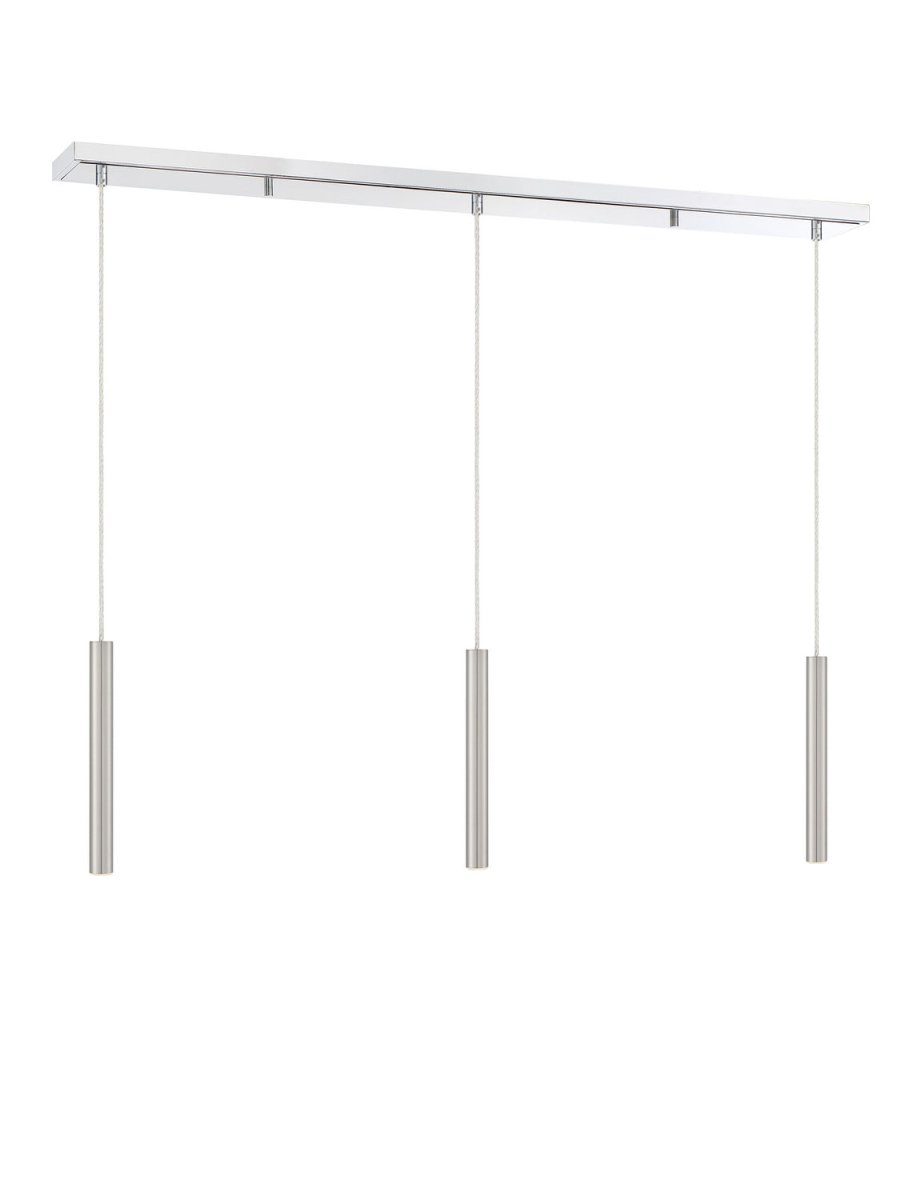 Suspension linéaire Forest — 3 lumières - Chrome Blanc mat 24" by Z-Lite | Luminaires & cie