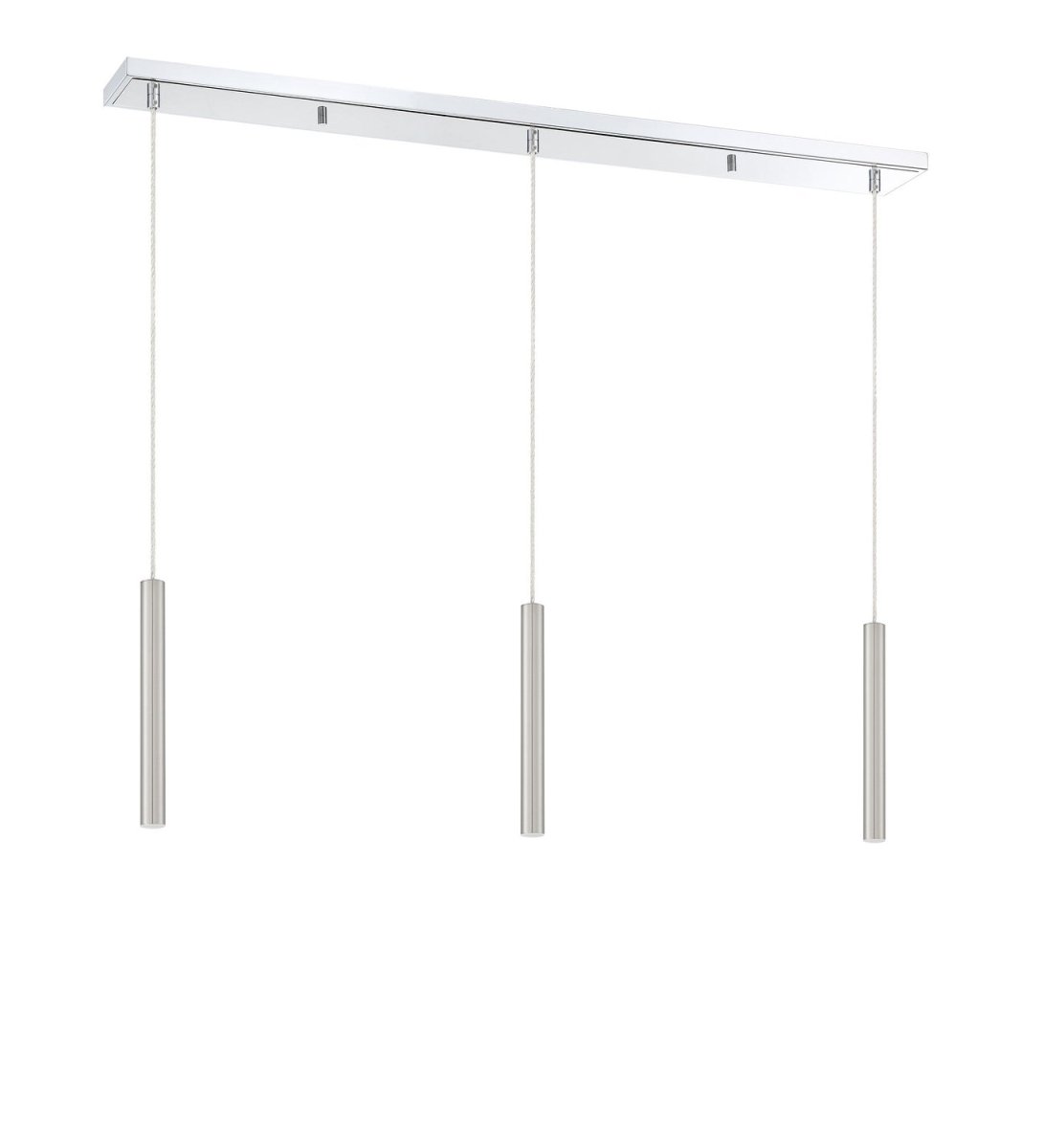 Suspension linéaire Forest — 3 lumières - Chrome Blanc mat 24" by Z-Lite | Luminaires & cie