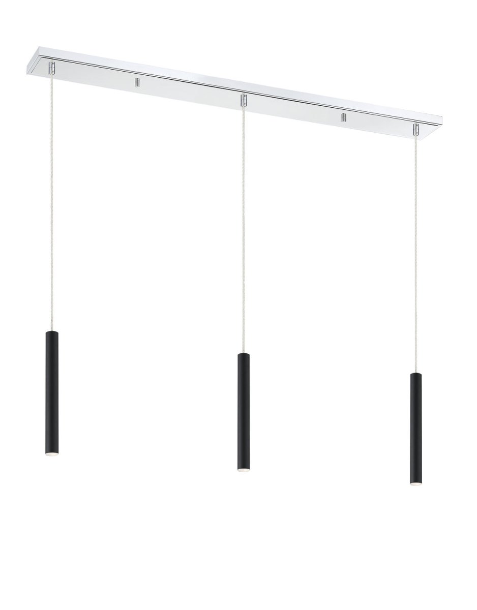 Suspension linéaire Forest — 3 lumières - Chrome Blanc mat 24" by Z-Lite | Luminaires & cie
