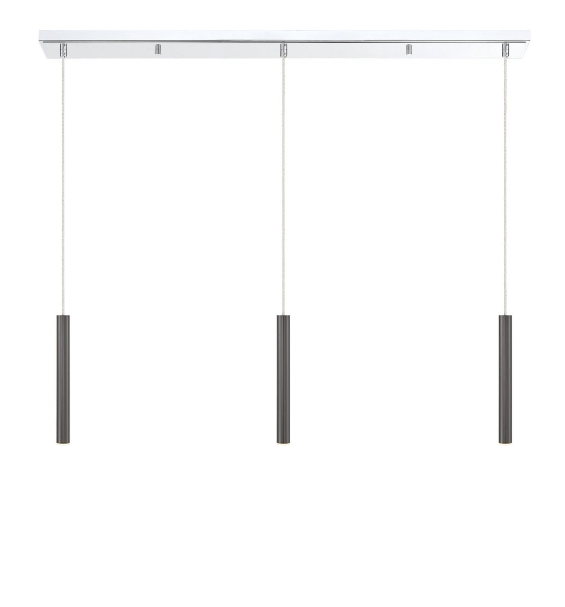 Suspension linéaire Forest — 3 lumières - Chrome Blanc mat 24" by Z-Lite | Luminaires & cie
