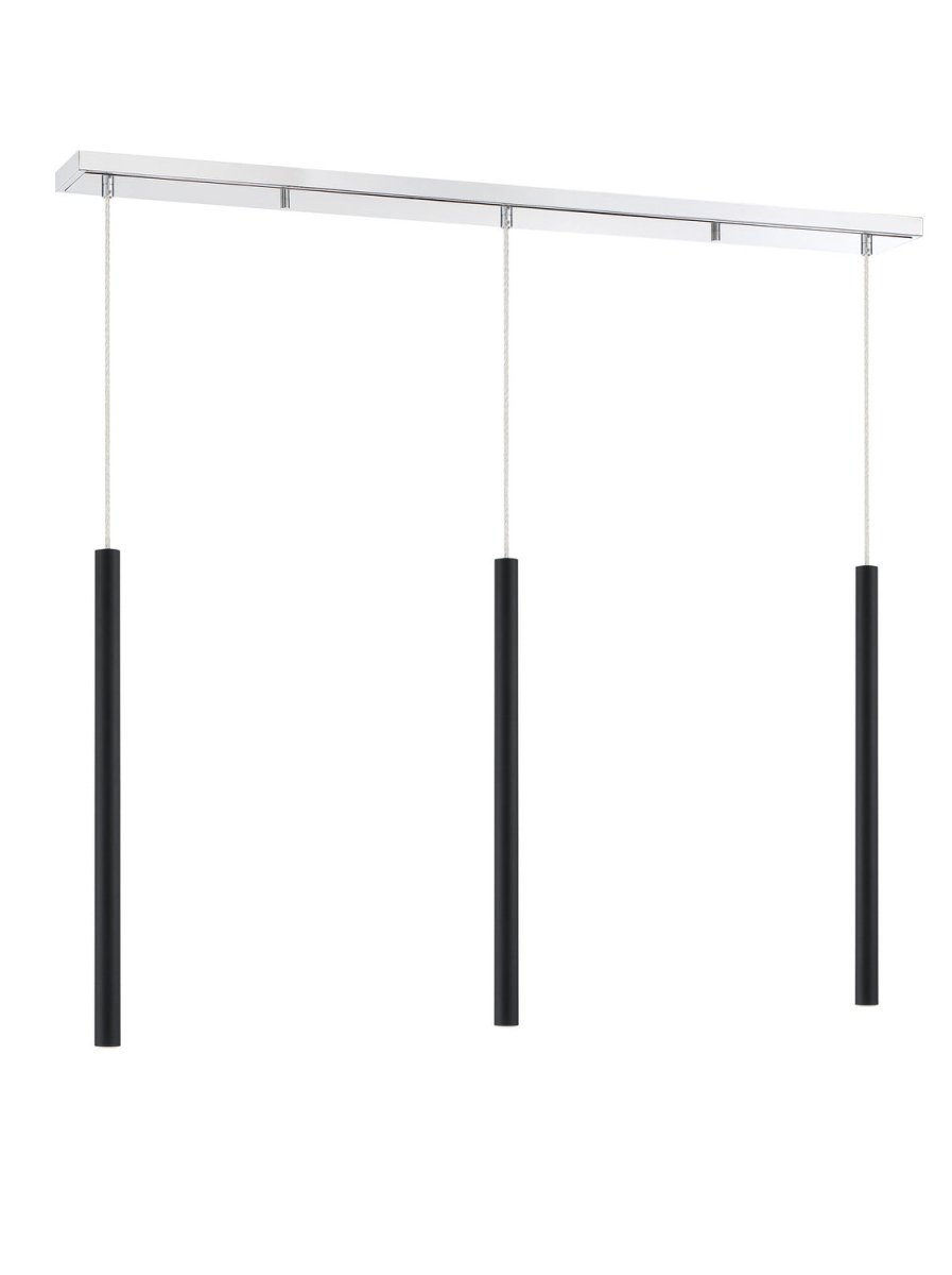Suspension linéaire Forest — 3 lumières - Chrome Blanc mat 24" by Z-Lite | Luminaires & cie