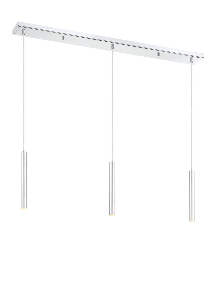 Suspension linéaire Forest — 3 lumières - Chrome Blanc mat 24" by Z-Lite | Luminaires & cie