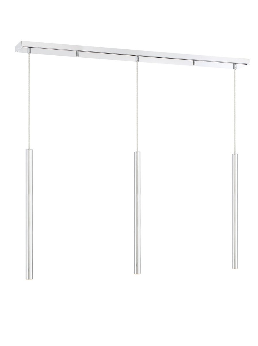 Suspension linéaire Forest — 3 lumières - Chrome Blanc mat 24" by Z-Lite | Luminaires & cie