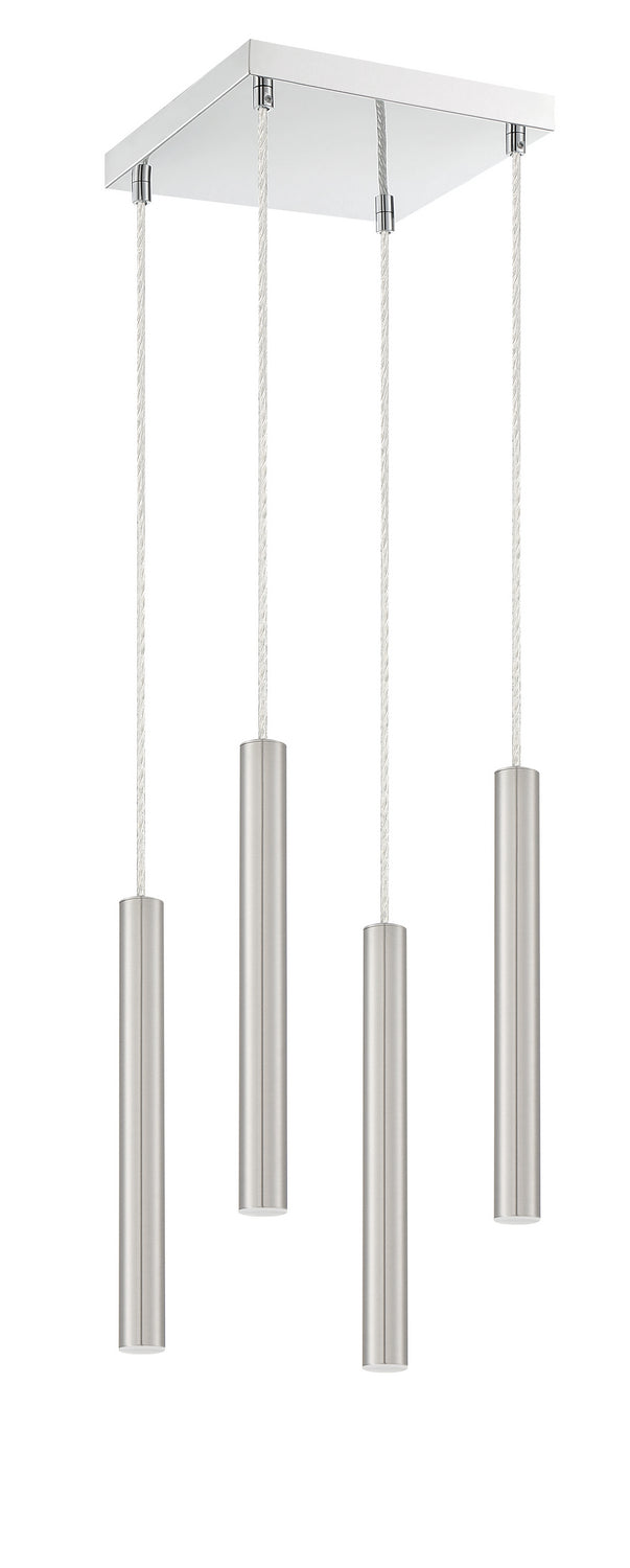 Suspension linéaire Forest — 4 lumières Nickel brossé – vue 5