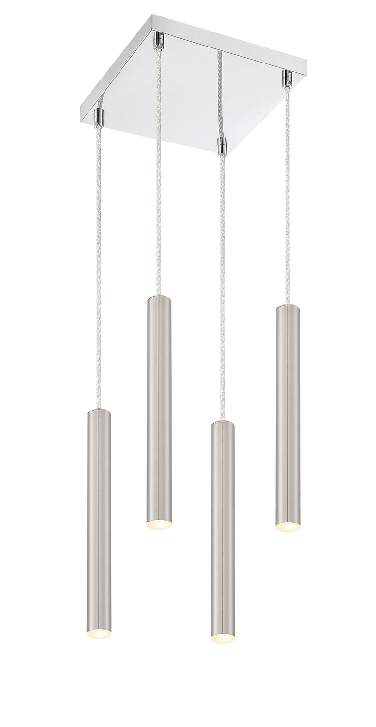 Suspension linéaire Forest — 4 lumières Nickel brossé – Z-Lite