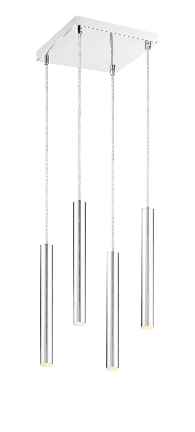 Suspension linéaire Forest — 4 lumières Chrome – vue 2