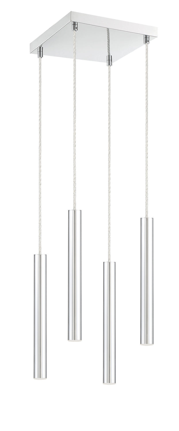 Suspension linéaire Forest — 4 lumières Chrome – vue 5