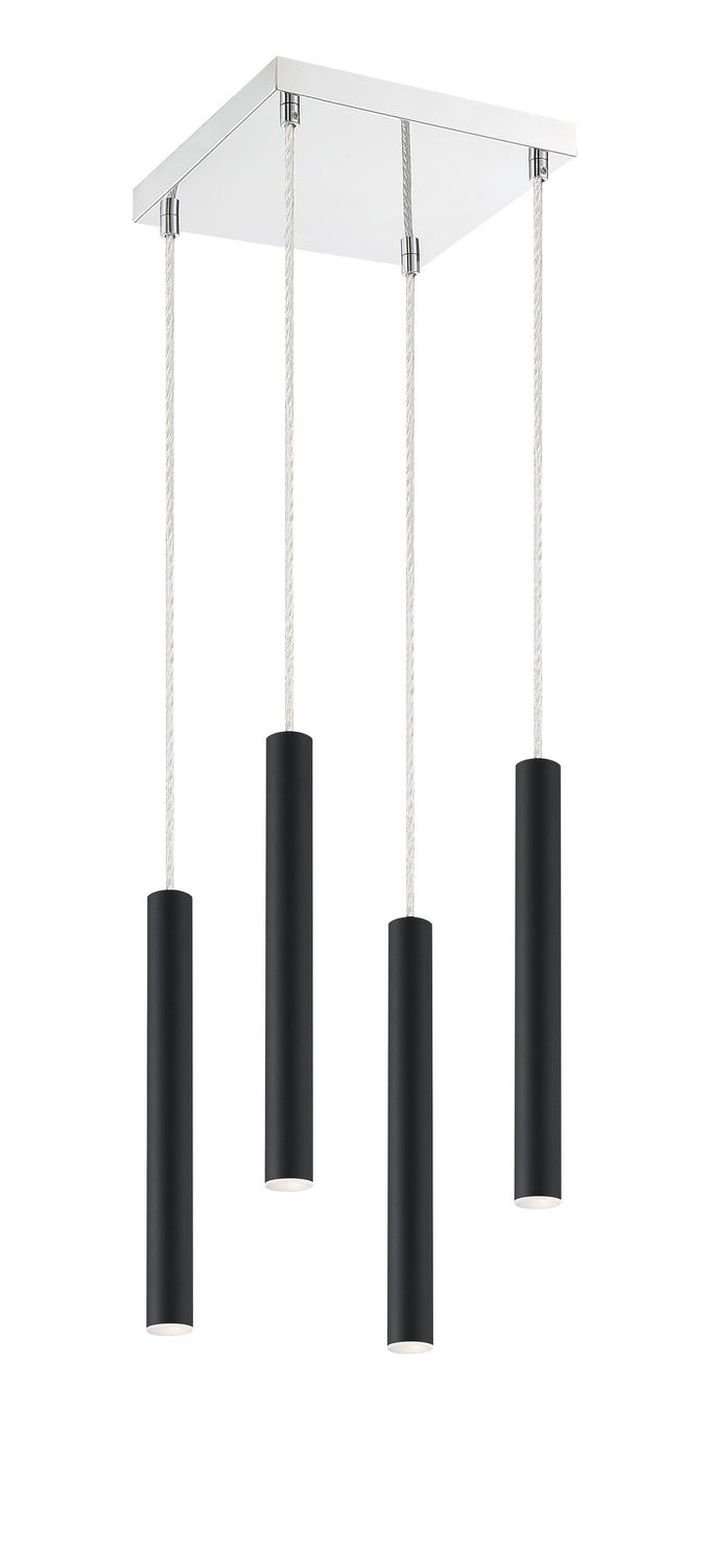 Suspension linéaire Forest — 4 lumières Noir mat – vue 2