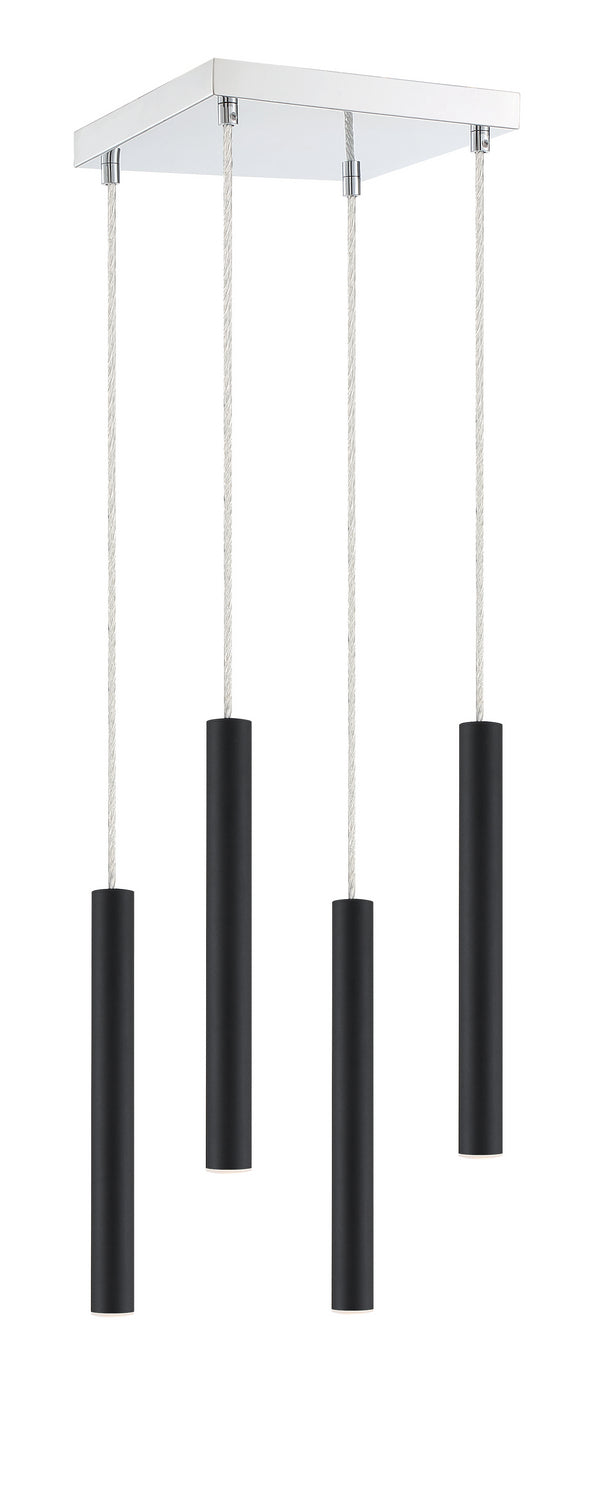 Suspension linéaire Forest — 4 lumières Noir mat – vue 3