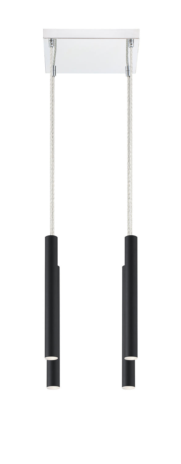 Suspension linéaire Forest — 4 lumières Noir mat – vue 4