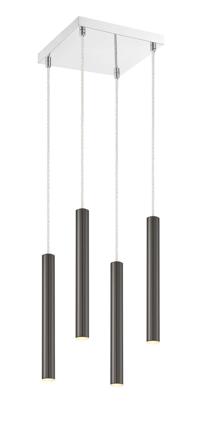 Suspension linéaire Forest — 4 lumières Noir perle – vue 2