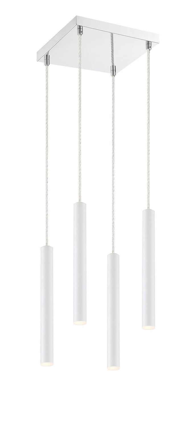 Suspension linéaire Forest — 4 lumières Blanc mat – vue 2