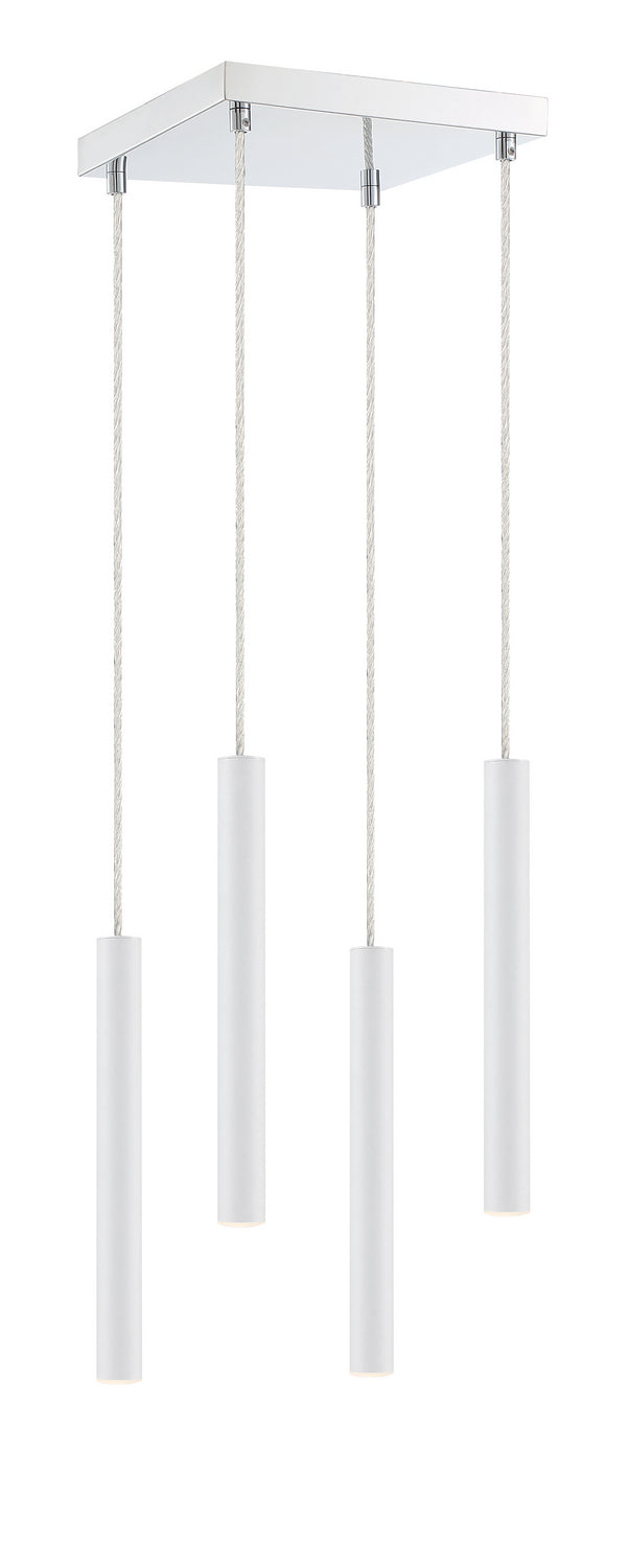 Suspension linéaire Forest — 4 lumières Blanc mat – vue 3