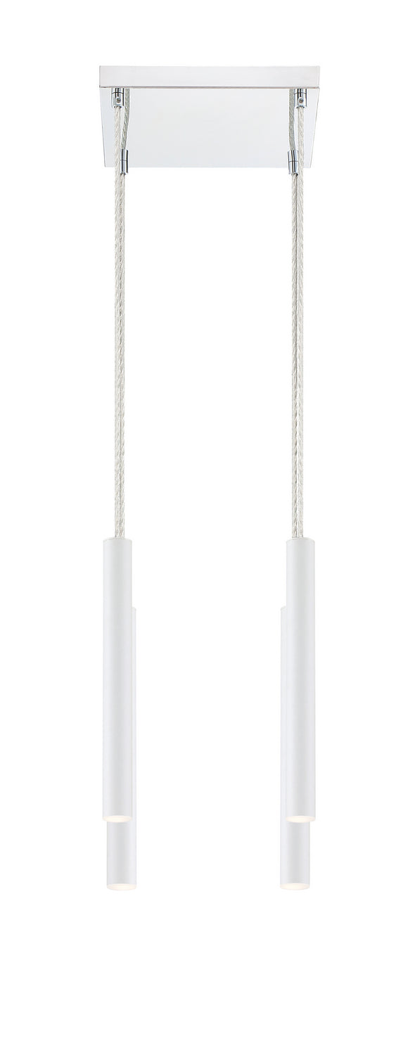 Suspension linéaire Forest — 4 lumières Blanc mat – vue 4
