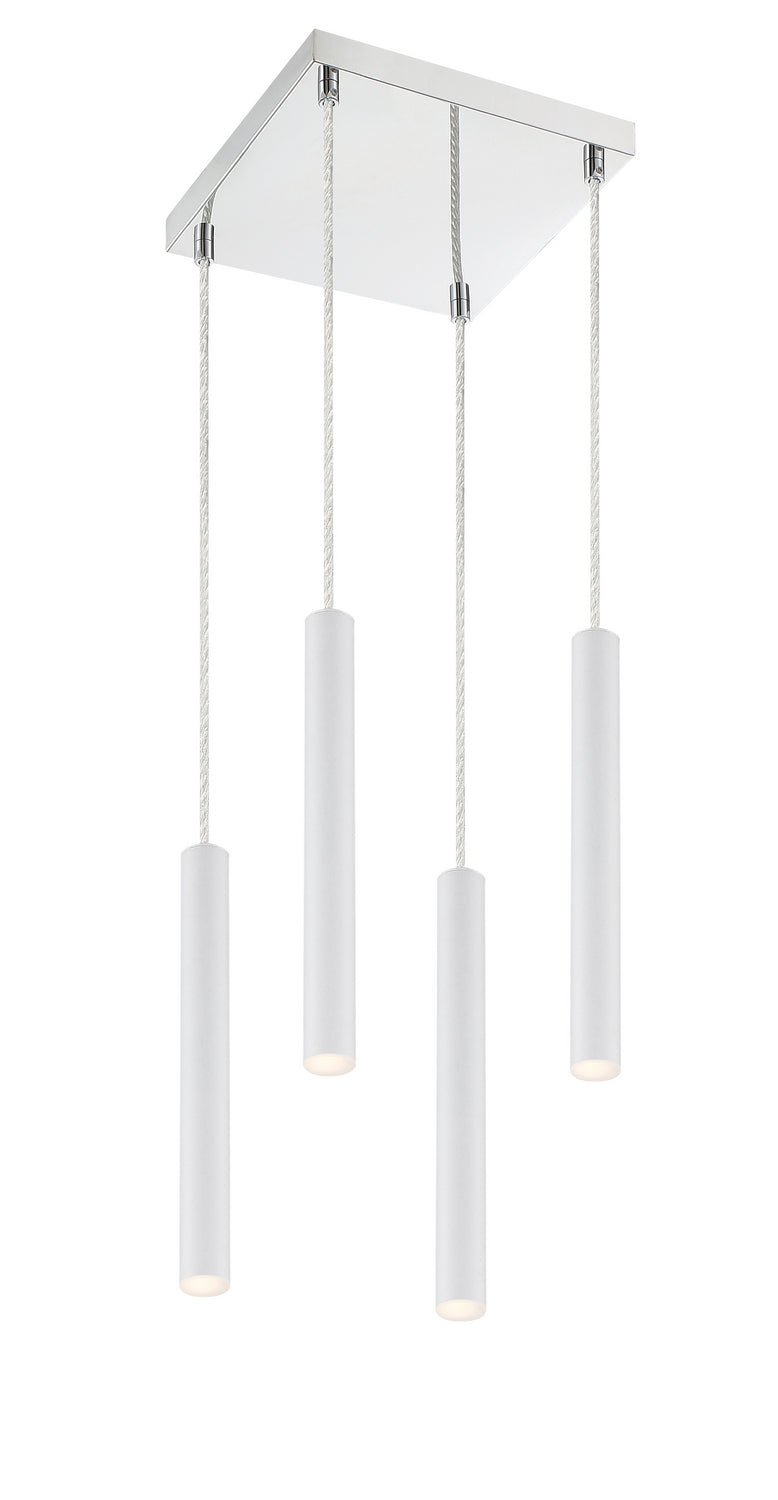 Suspension linéaire Forest — 4 lumières Blanc mat – Z-Lite