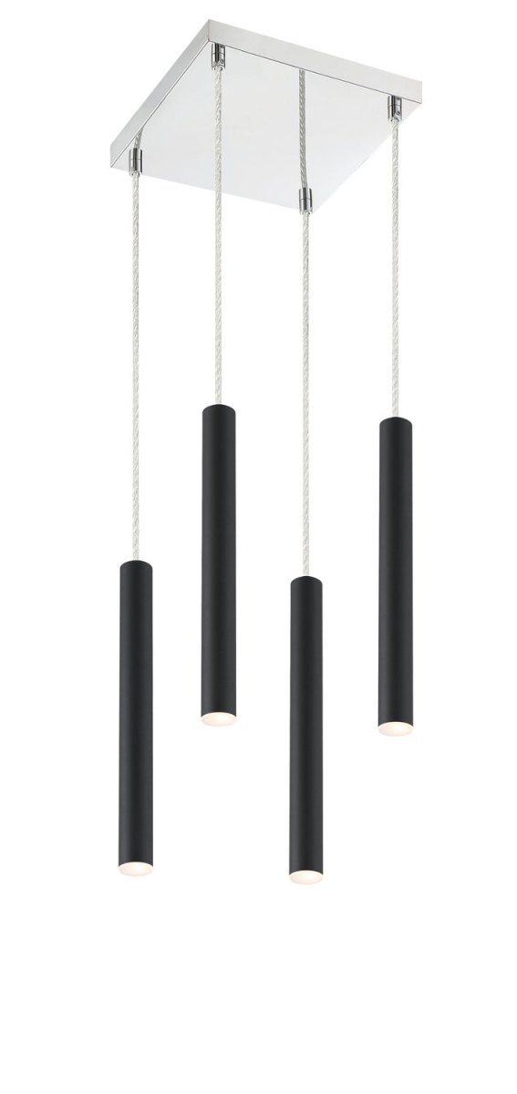 Suspension linéaire Forest — 4 lumières - Noir mat by Z-Lite | Luminaires & cie