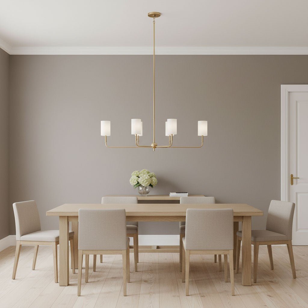 Suspension linéaire Foxdale - Nickel brossé by Visual Comfort Studio | Luminaires & cie