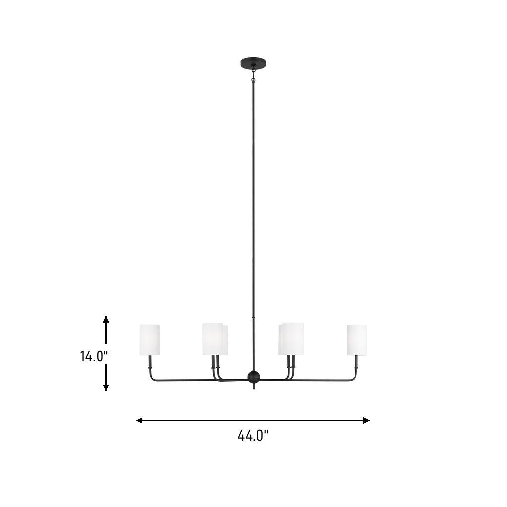 Suspension linéaire Foxdale - Nickel brossé by Visual Comfort Studio | Luminaires & cie