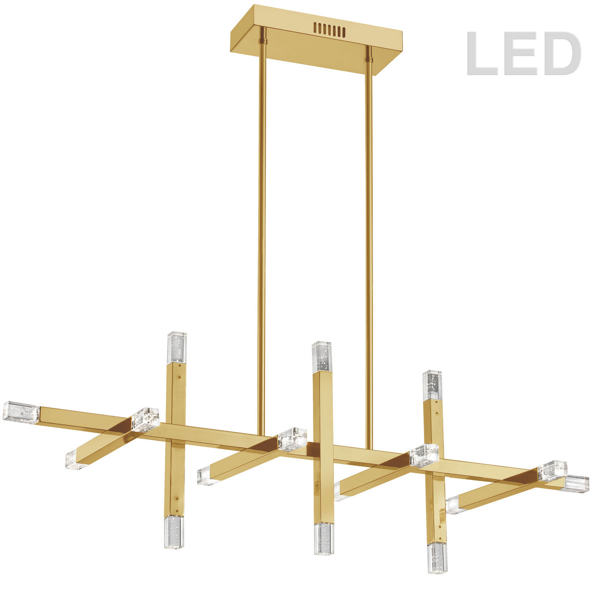 Suspension linéaire Francesca Laiton vieilli – Dainolite