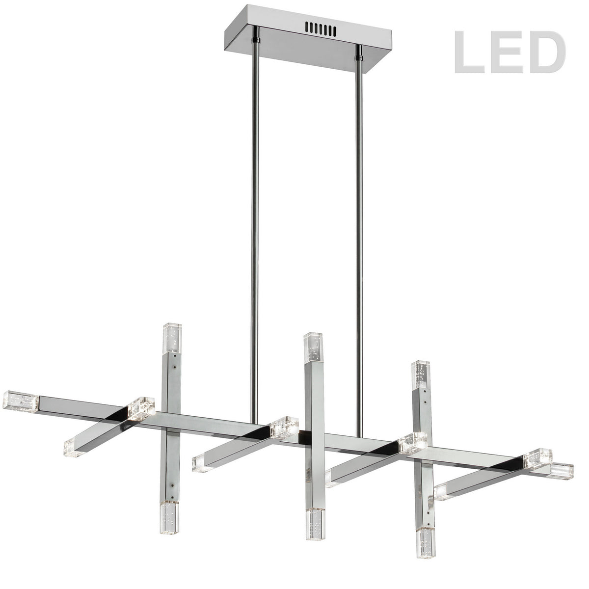 Suspension linéaire Francesca Chrome poli – Dainolite