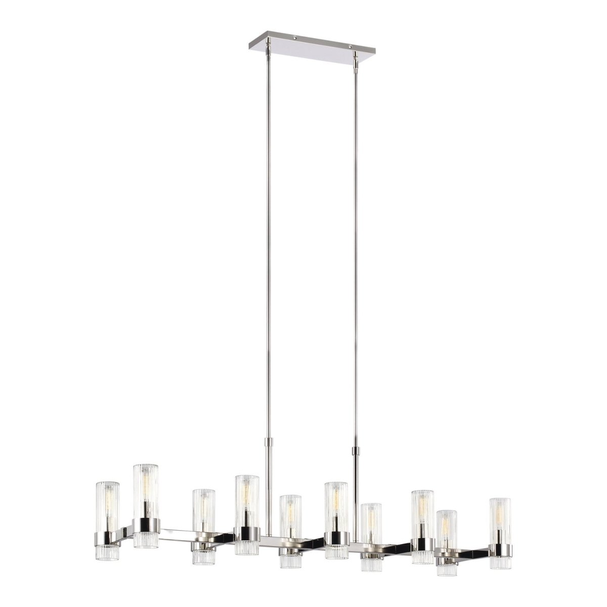 Suspension linéaire Geneva - Nickel poli by Visual Comfort Studio | Luminaires & cie