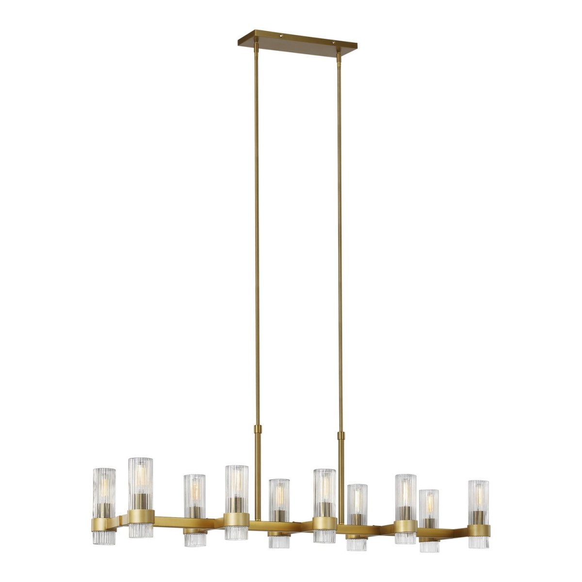 Suspension linéaire Geneva - Nickel poli by Visual Comfort Studio | Luminaires & cie