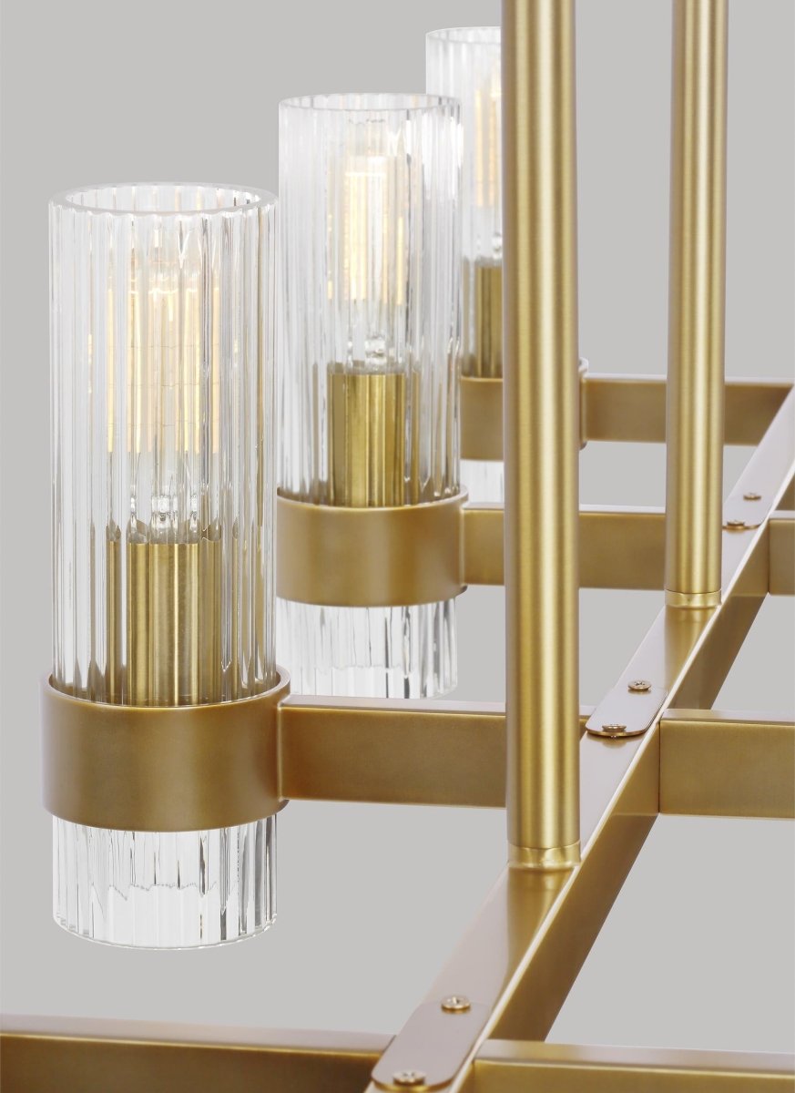 Suspension linéaire Geneva - Nickel poli by Visual Comfort Studio | Luminaires & cie