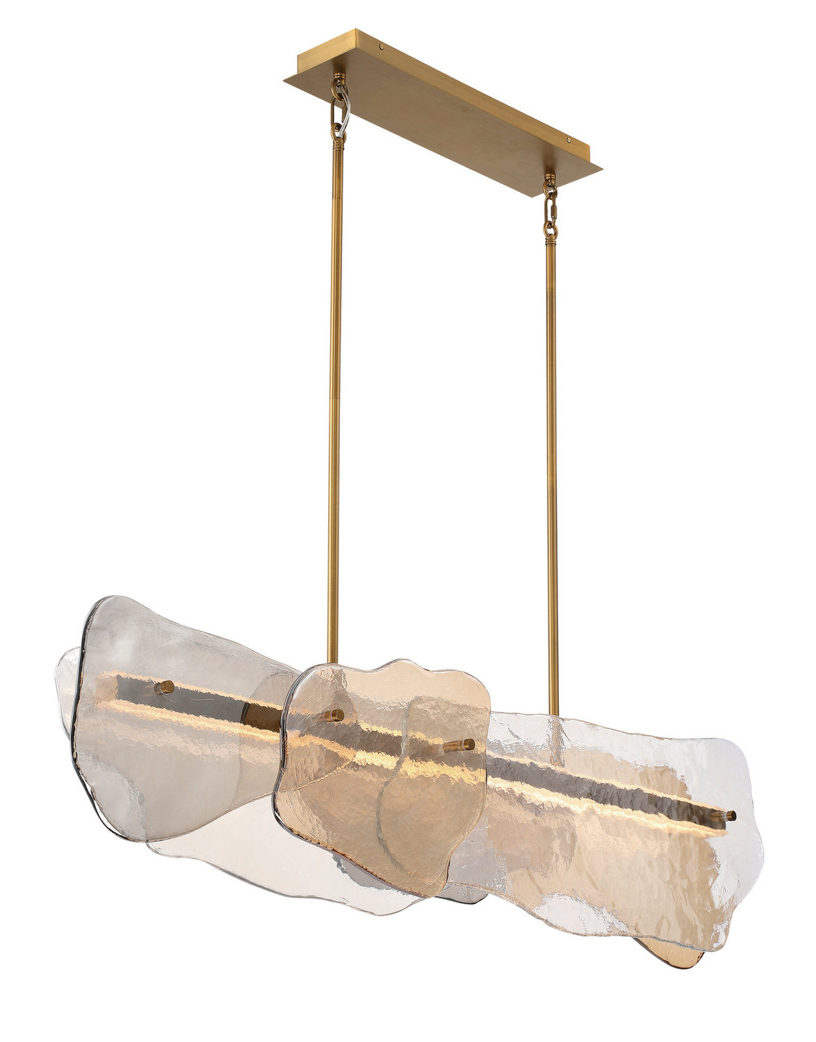Suspension linéaire Grotto Laiton antique, 14" – vue 4