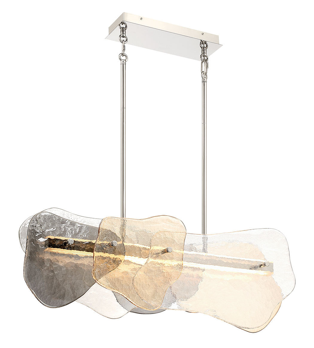 Suspension linéaire Grotto Nickel poli, 13.8" – vue 2