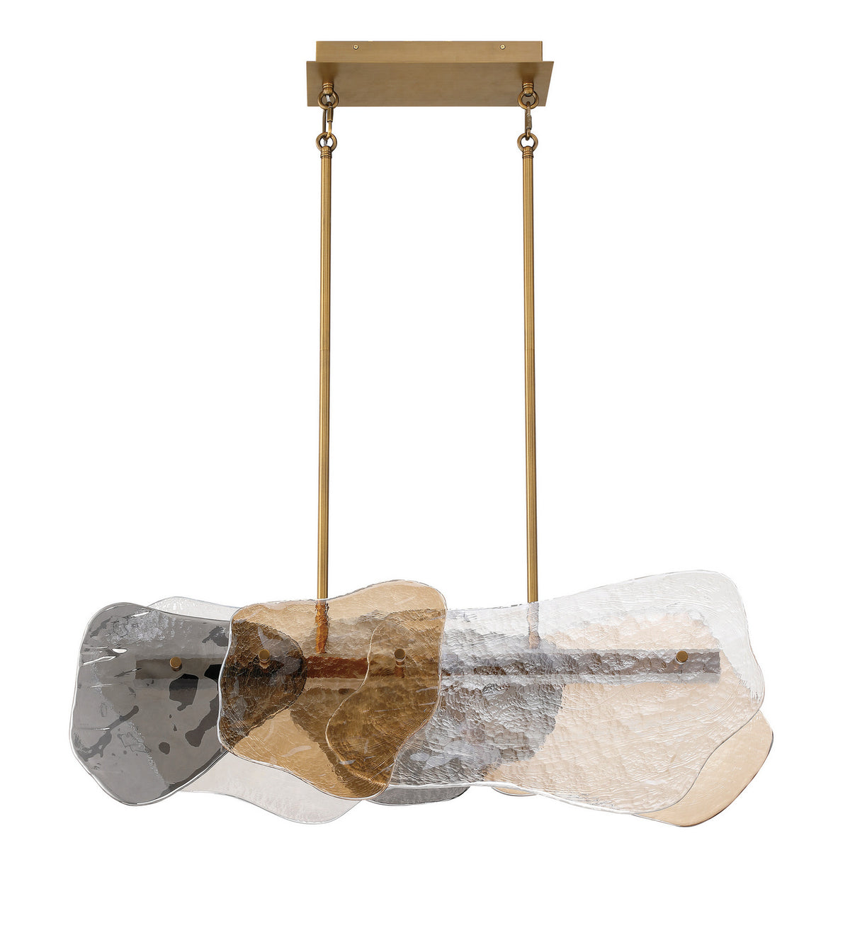 Suspension linéaire Grotto Laiton antique, 13.8" – vue 2