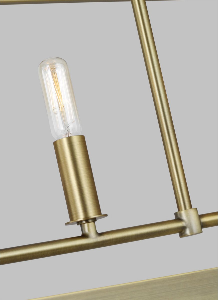 Suspension linéaire Hadley - Laiton vieilli dans le temps by Visual Comfort Studio | Luminaires & cie