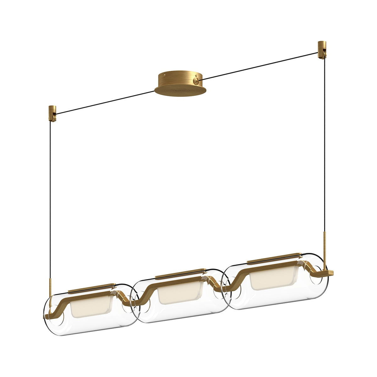 Suspension linéaire Hilo Or brossé – Kuzco Lighting