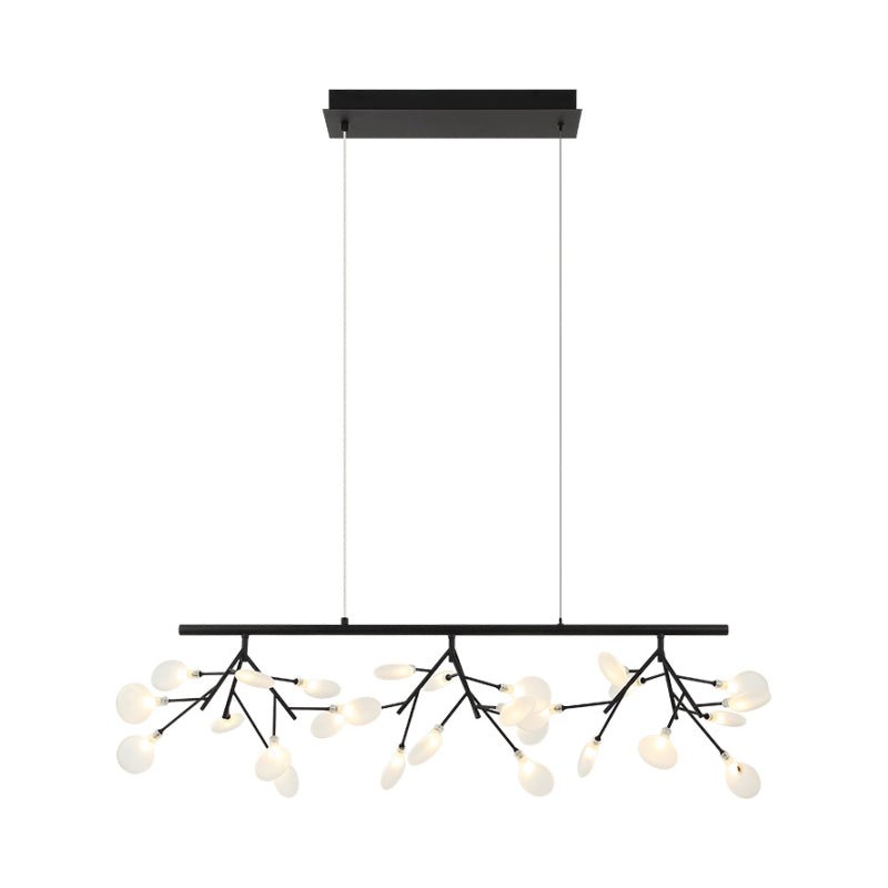 Suspension linéaire Hydrangea Bloom - Noir mat by Matteo Lighting | Luminaires & cie