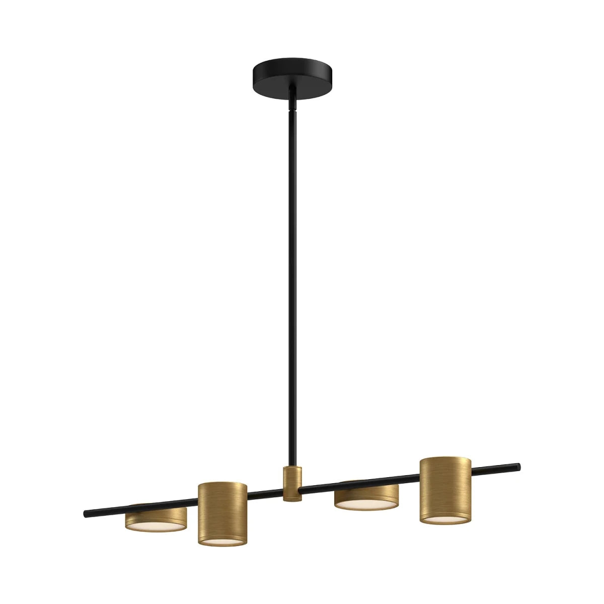 Suspension linéaire Jayden - Noir et or brossé by Kuzco Lighting | Luminaires & cie