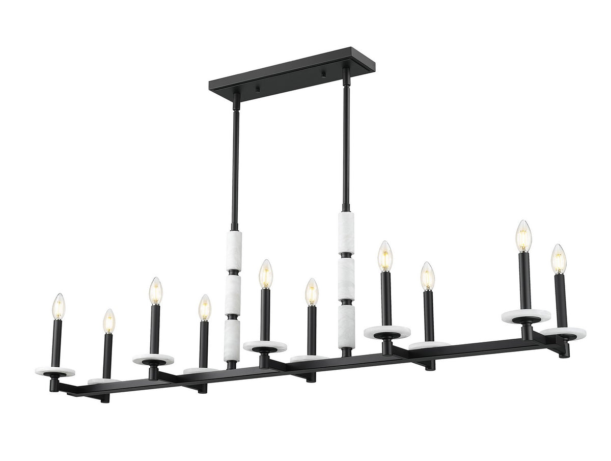 Suspension linéaire Kaden Noir mat, nombre ampoules 10 – Z-Lite
