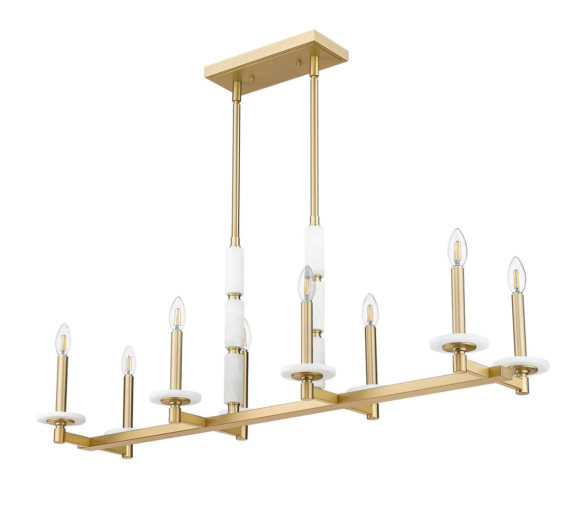 Suspension linéaire Kaden Or moderne, nombre ampoules 8 – vue 5