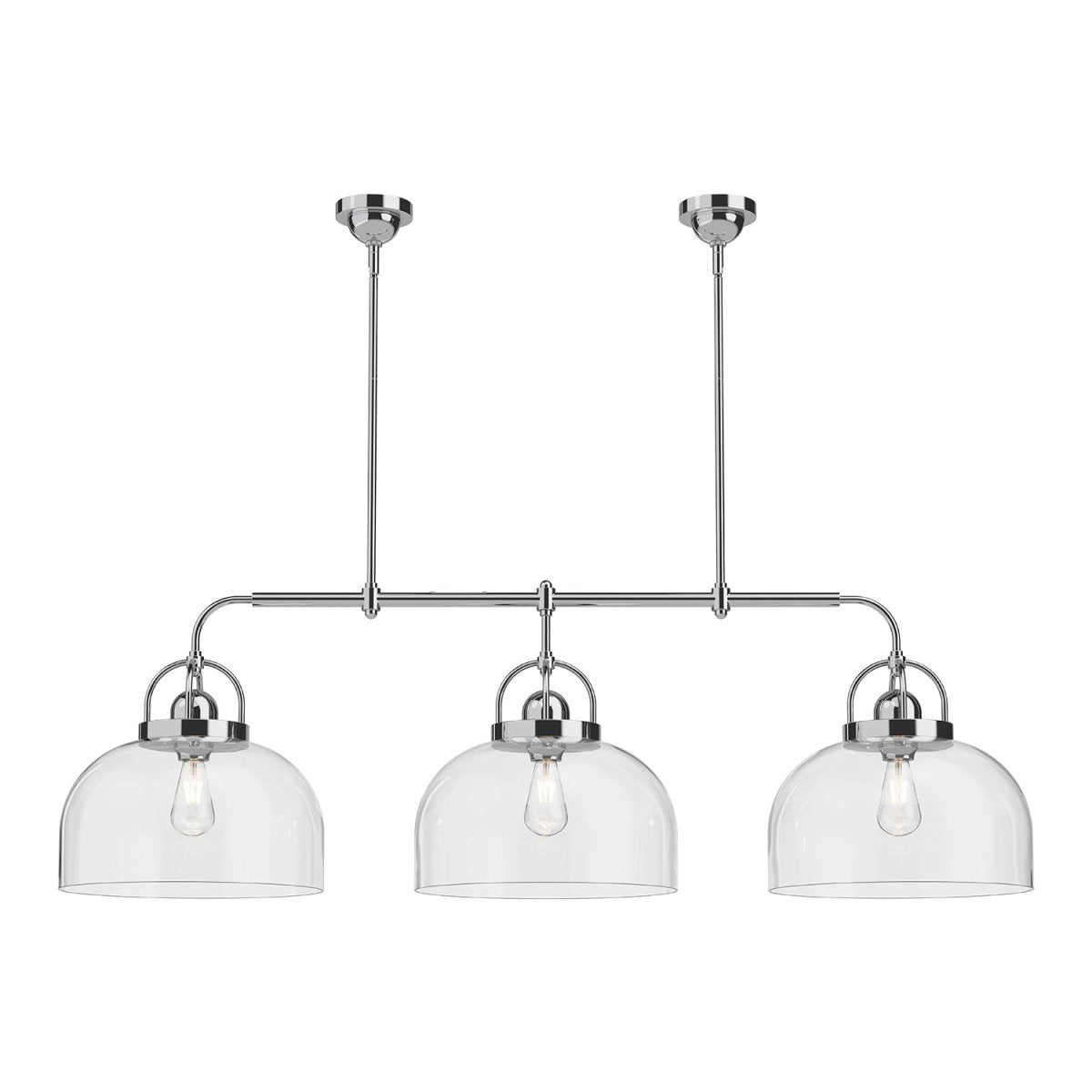 Suspension linéaire Lancaster - Chrome by Alora Lighting | Luminaires & cie