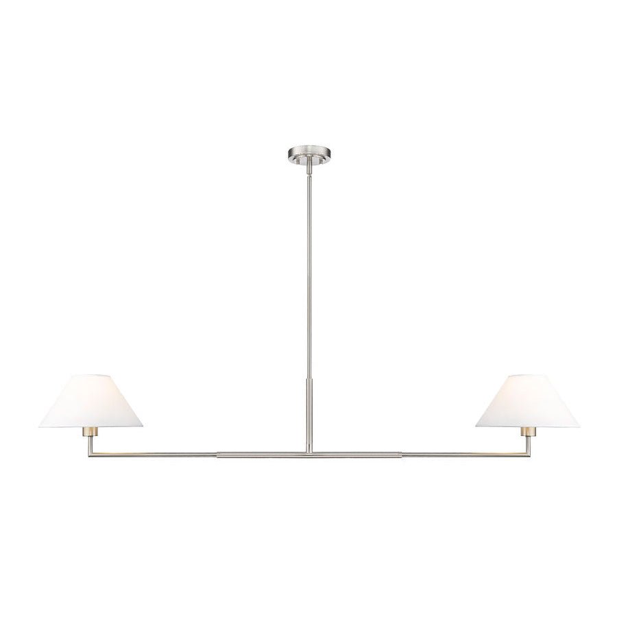 Suspension linéaire Leila - Nickel brossé 62" by Z - Lite | Luminaires & cie