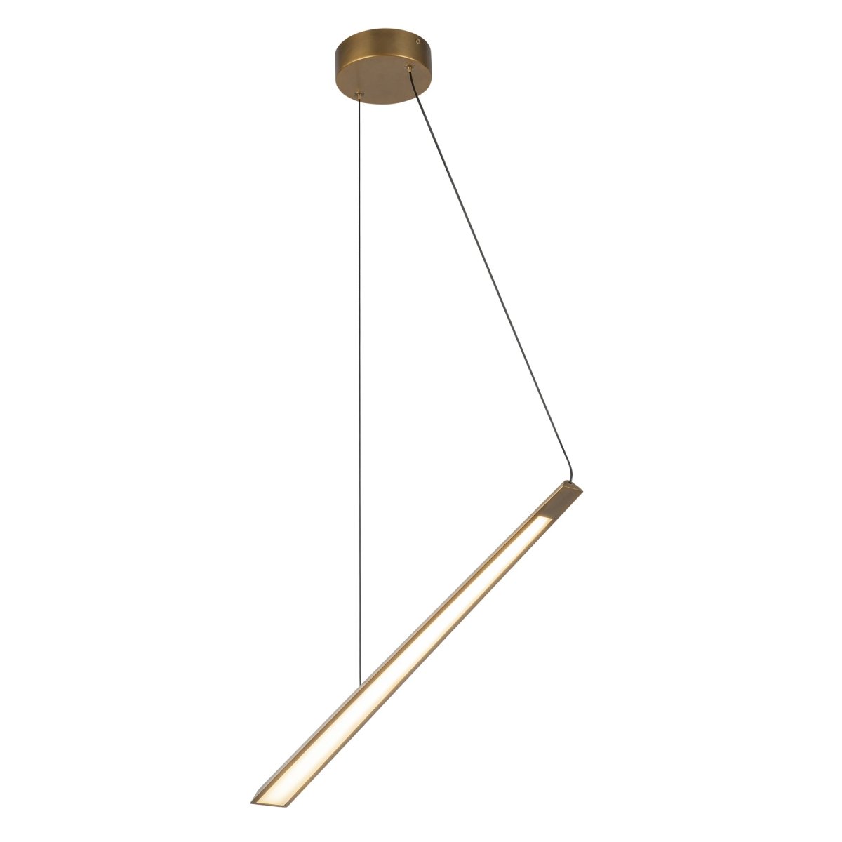 Suspension linéaire Lex - Laiton vintage by Kuzco Lighting | Luminaires & cie