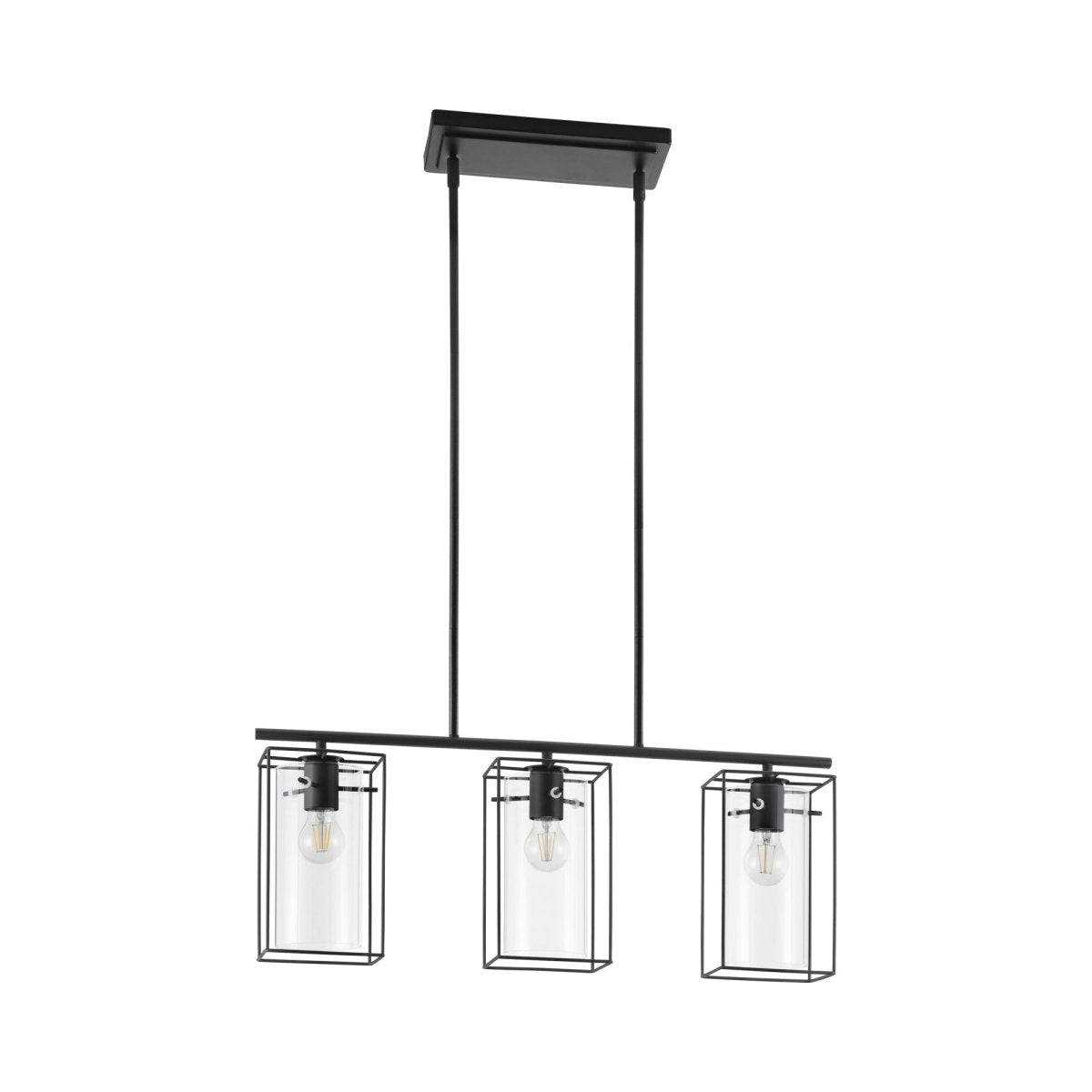 Suspension linéaire Loncino 1 - Noir by Eglo | Luminaires & cie
