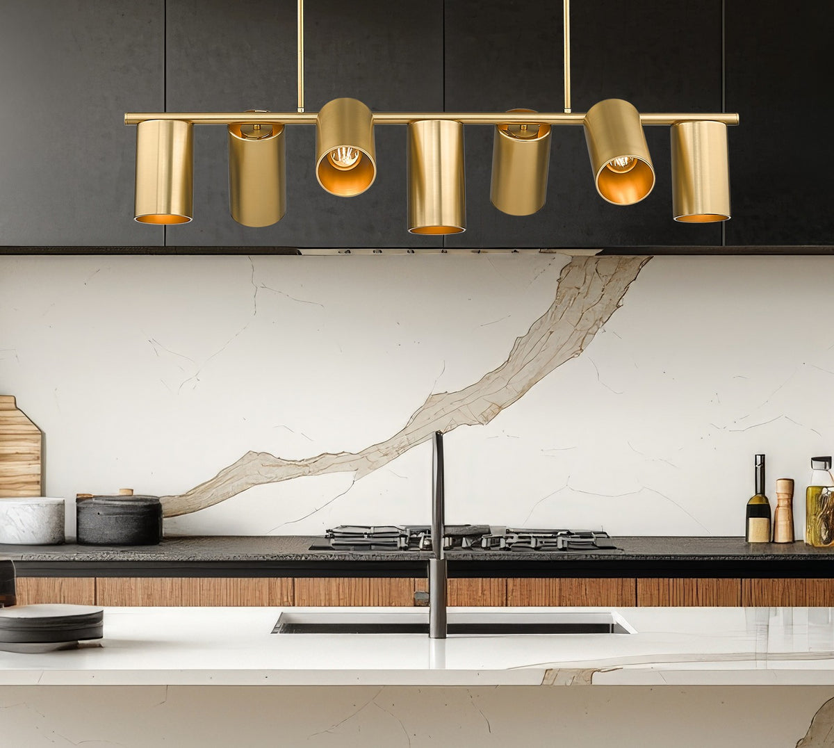 Suspension linéaire Lumina Or moderne, 42" – vue 8