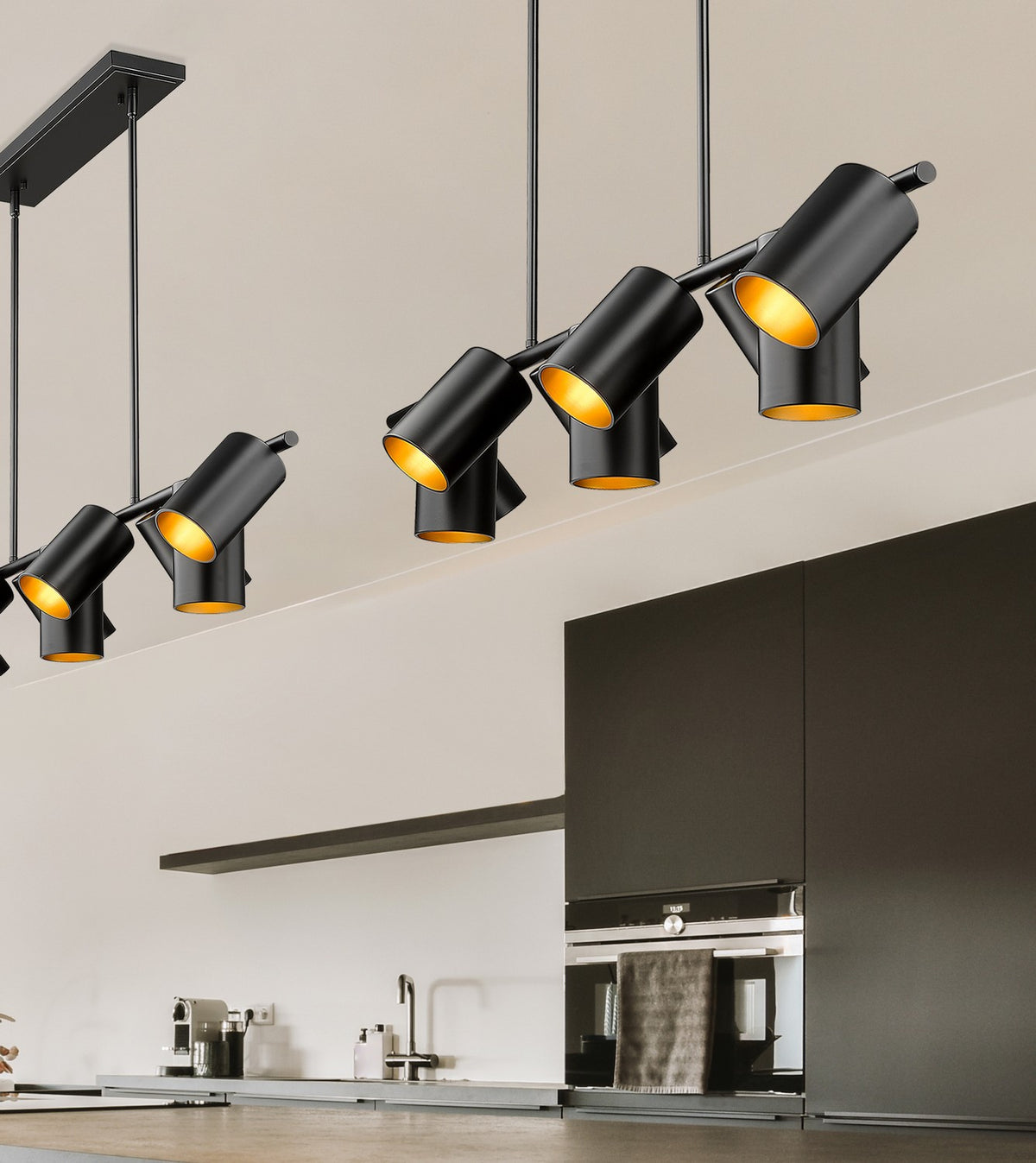 Suspension linéaire Lumina Noir mat, 55" – vue 8
