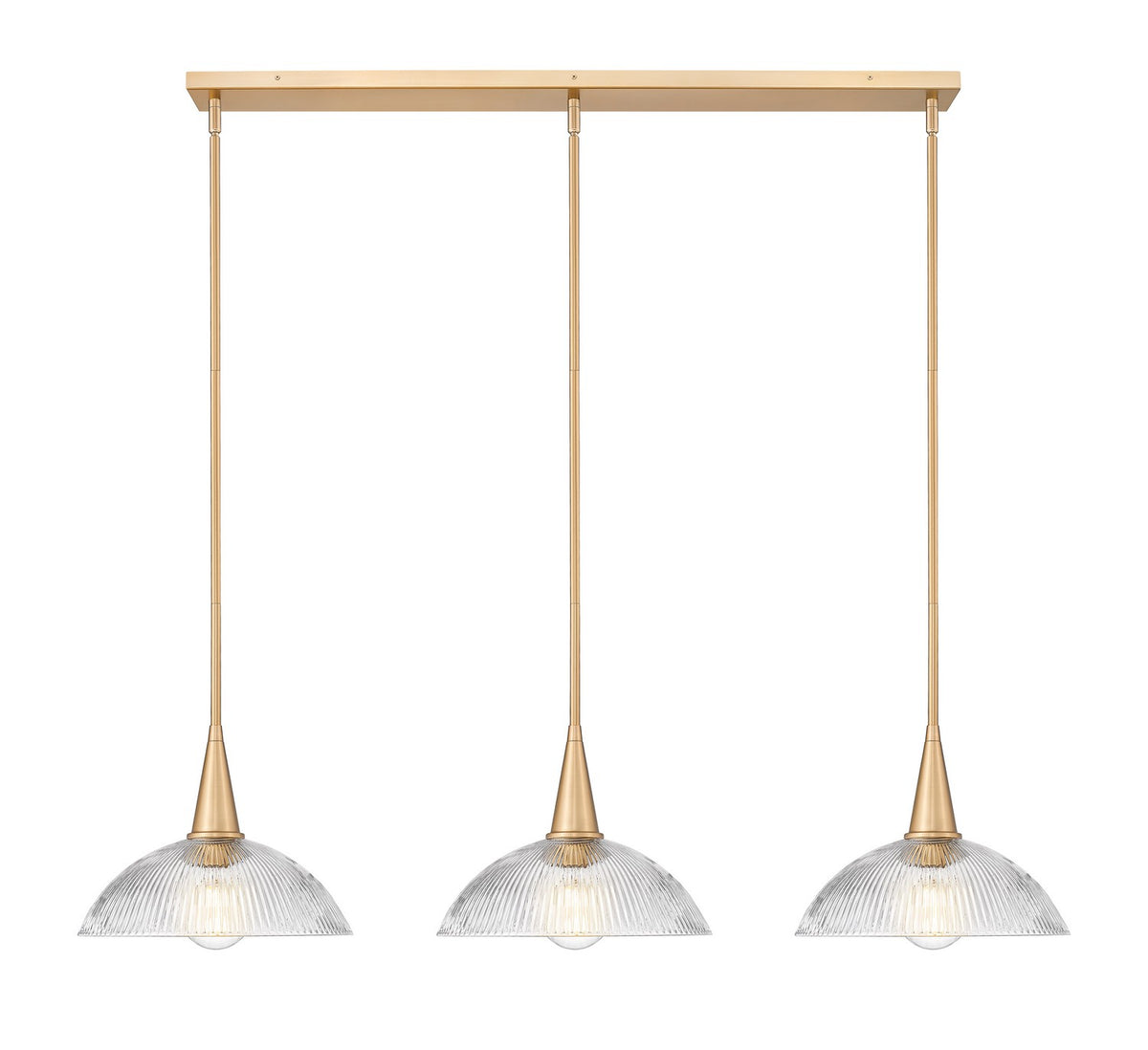 Suspension linéaire Lunelle Or moderne – vue 3