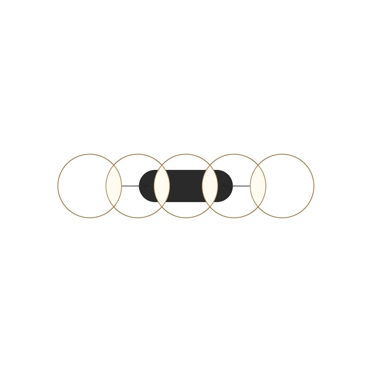 Suspension linéaire Maestro - Noir et or by Kuzco Lighting | Luminaires & cie