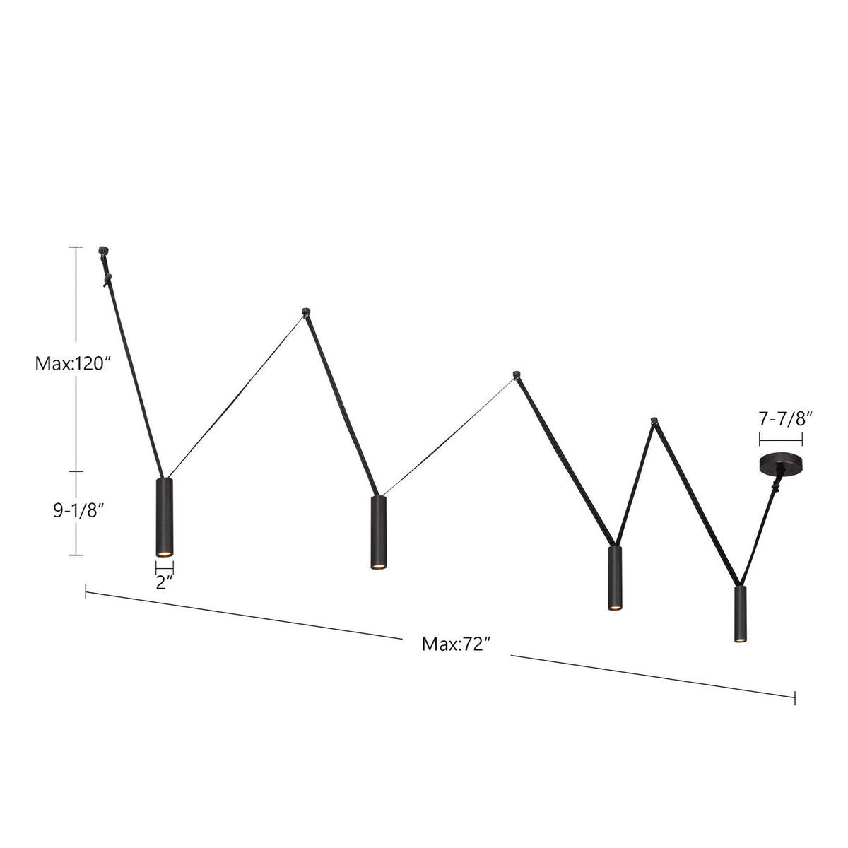 Suspension linéaire Mason Bronze urbain – vue 5