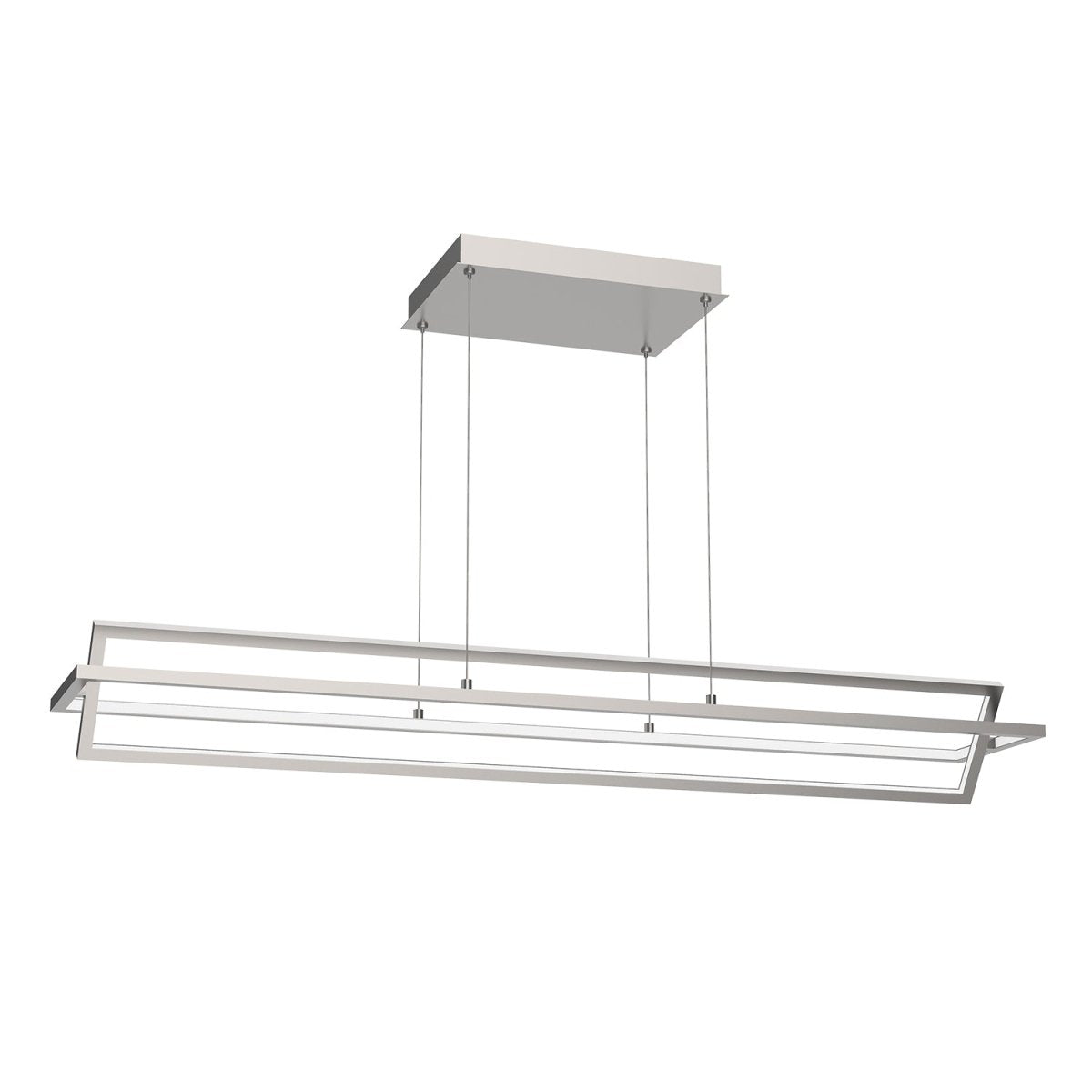 Suspension linéaire Mondrian - Nickel brossé 47 1/4" by Kuzco Lighting | Luminaires & cie