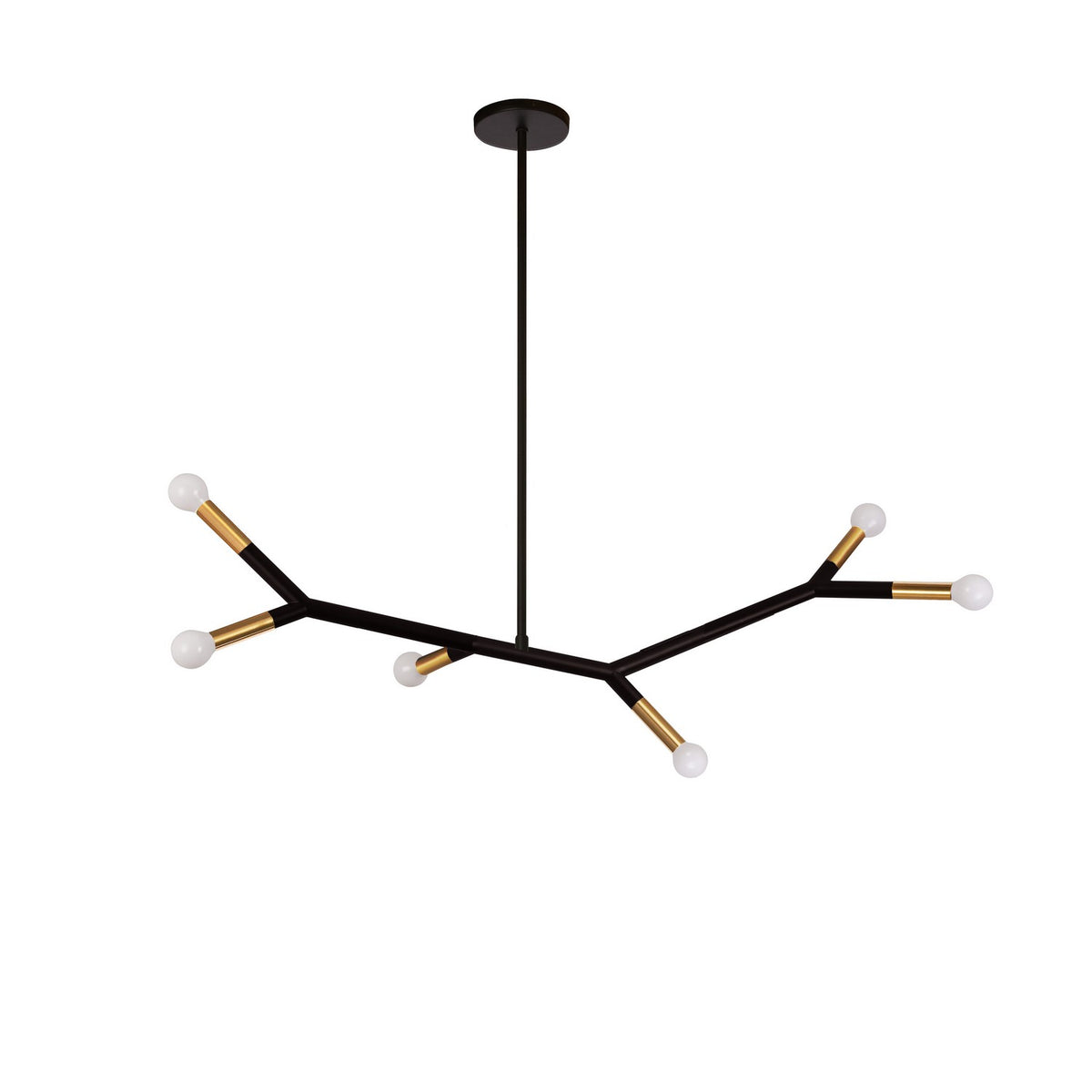 Lustre linéaire Morgan Noir mat et Laiton vieilli, 39 1/4" – Dainolite