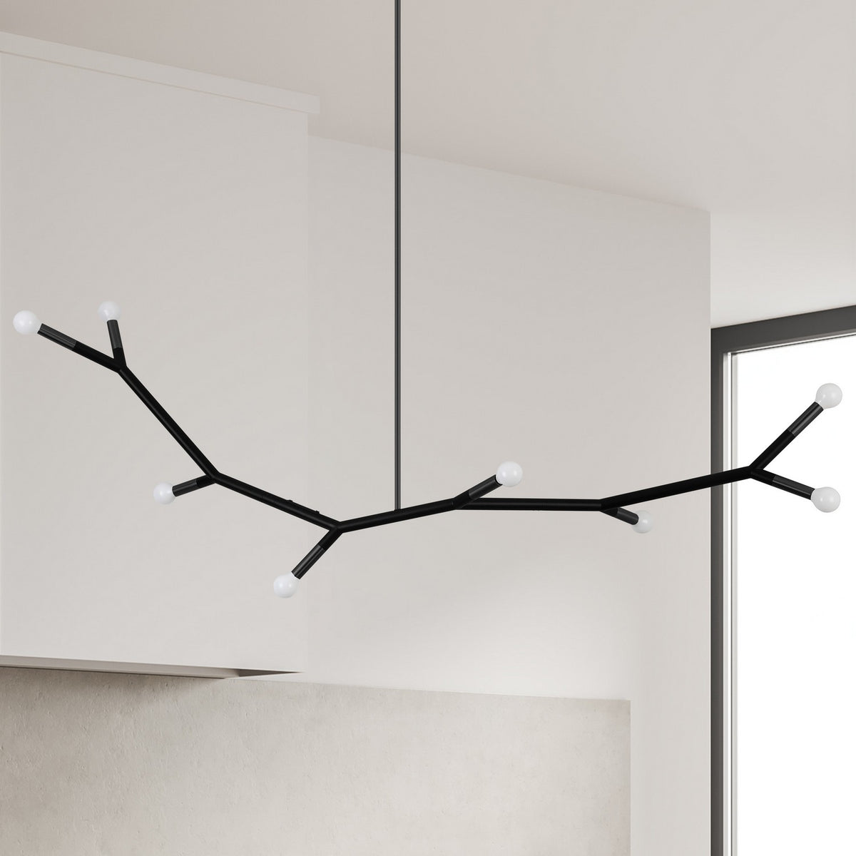 Lustre linéaire Morgan Noir mat, 59 3/4" – vue 2